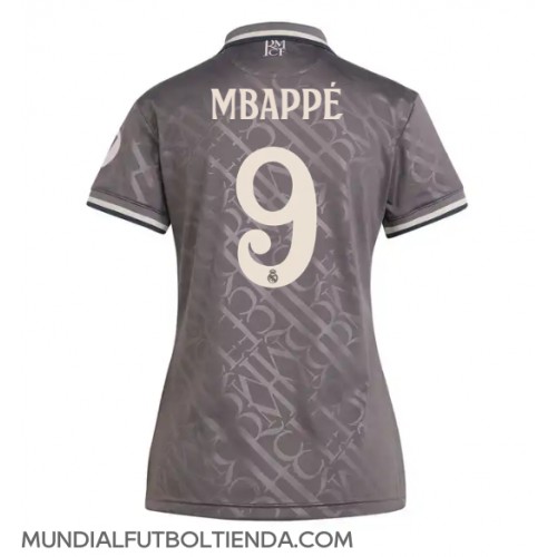 Camiseta Real Madrid Kylian Mbappe #9 Tercera Equipación Replica 2024-25 para mujer mangas cortas